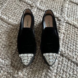 Miu miu velvet loafers